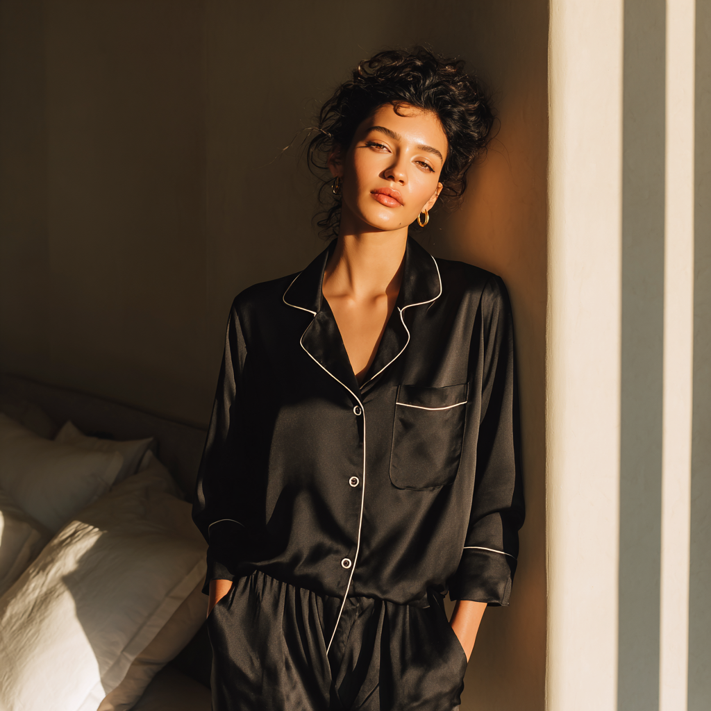 Pyjama long sleeve black