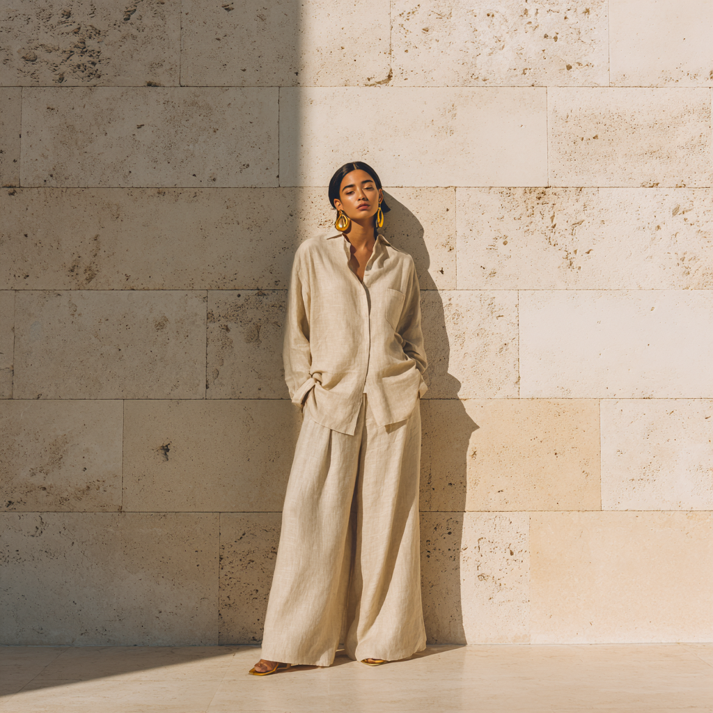 Ivory silk co-ord set